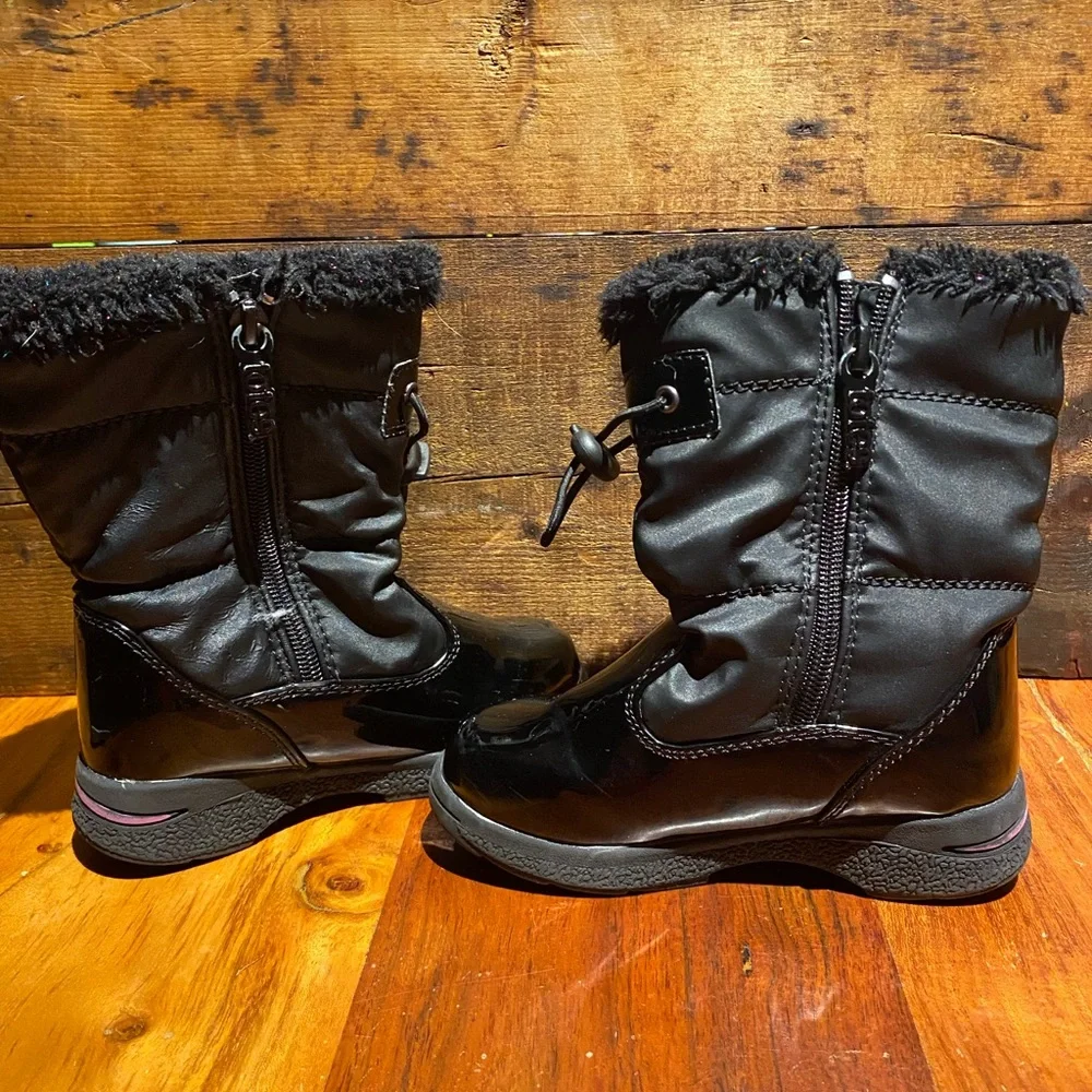 Black‎ Totes winter snow boots little girls size 10